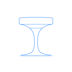 Furniture Stools Saarinen Tulip Stool Engraving Svg Design, Free Vectors File